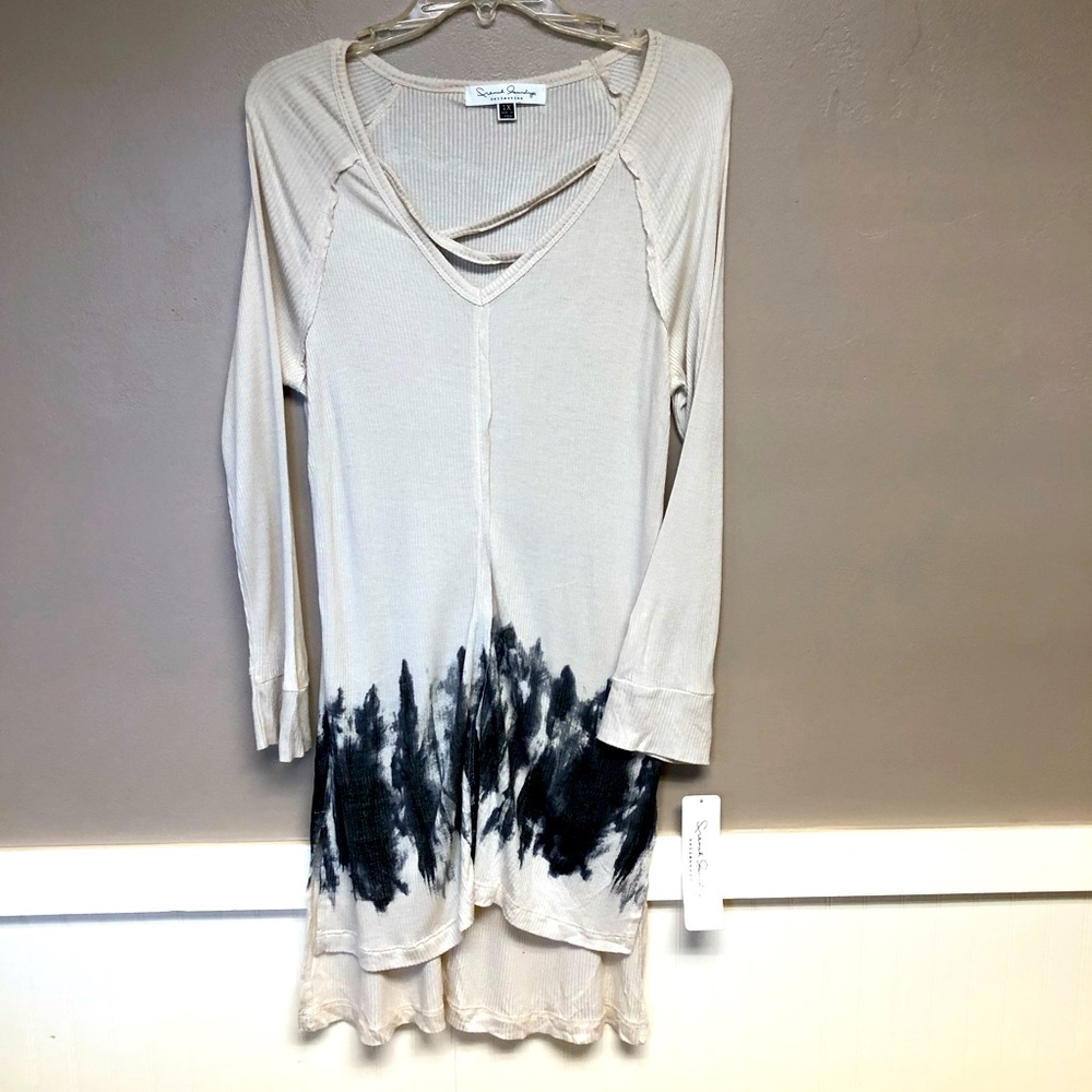French Laundry tie dye ribbed lightweight  NWT